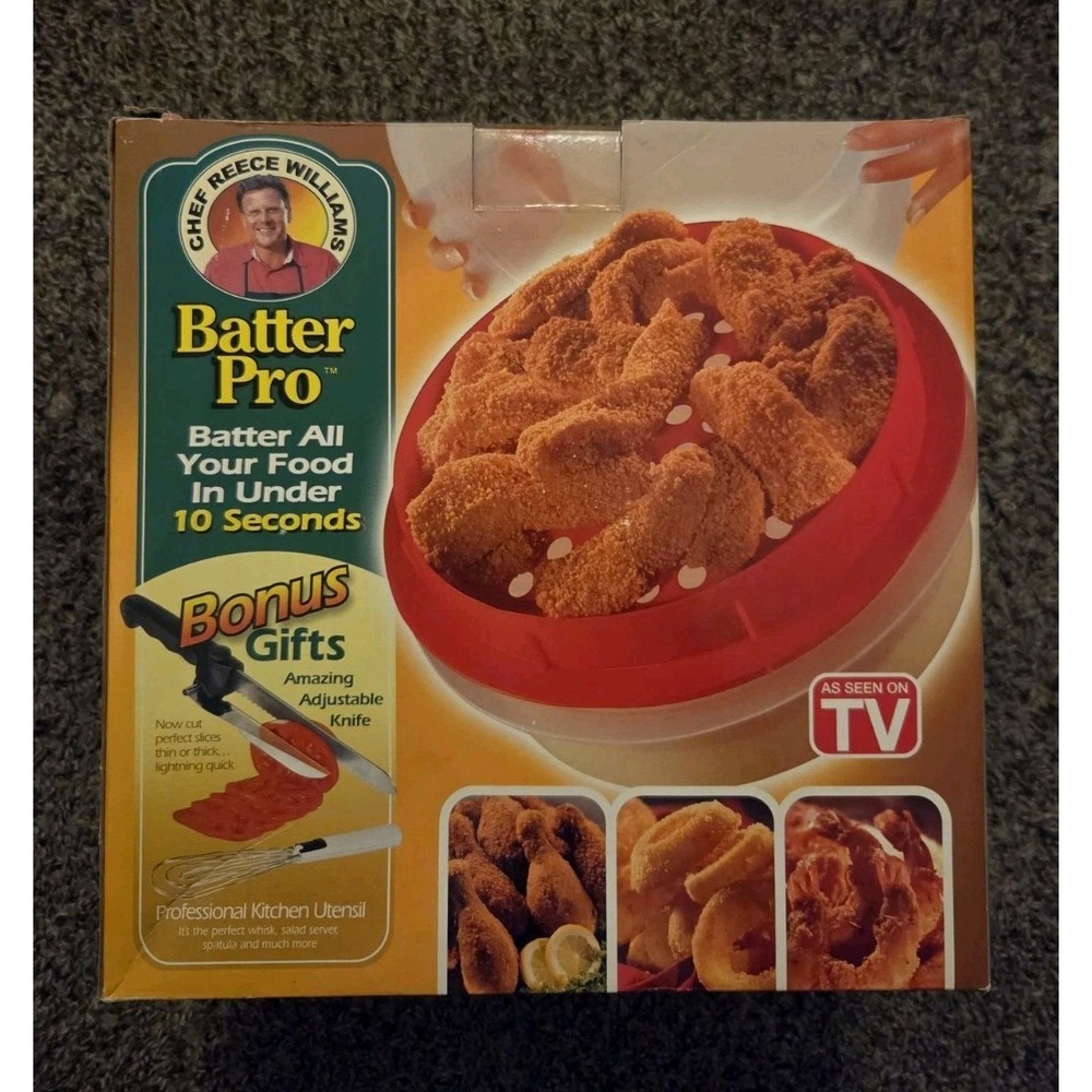 Chef Reece Williams Batter Pro Food Shake Breader Set Complete New + Bonus Gifts